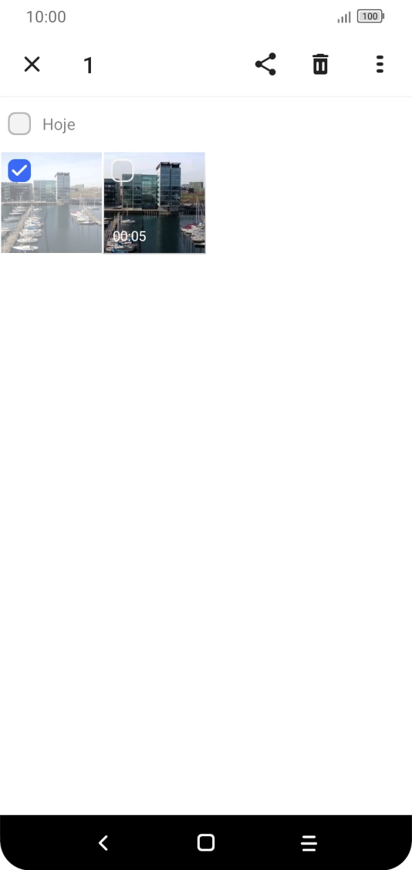 Prima o ícone de menu.