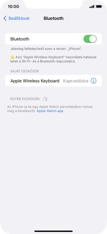 Húzd az ujjad felfelé a kijelző aljáról, hogy visszatérj a kezdőképernyőhöz.