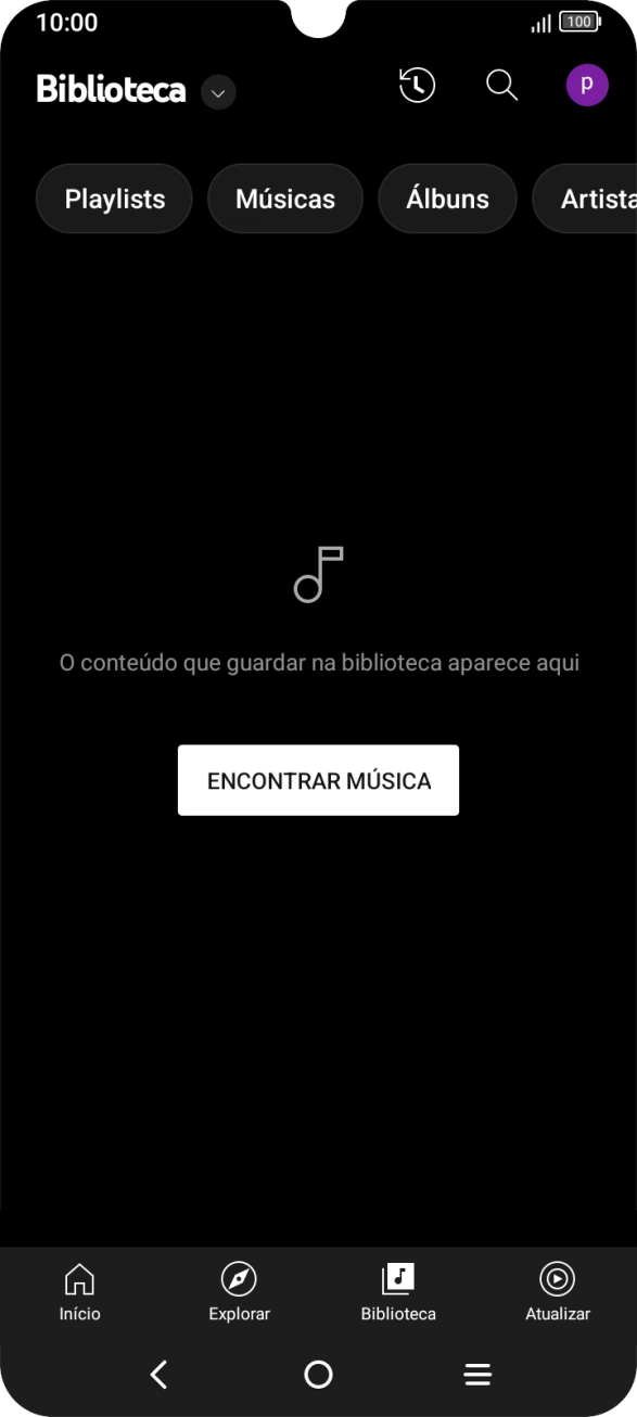 Prima a lista suspensa.