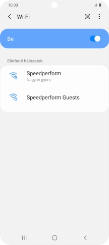 Válaszd ki a kívánt Wi-Fi hálózatot.