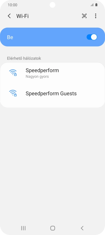 Válaszd ki a kívánt Wi-Fi hálózatot.
