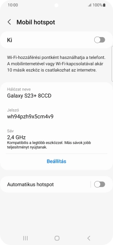 Válaszd a Beállítás lehetőséget.