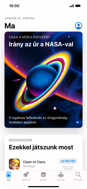 Válaszd a Keresés lehetőséget.