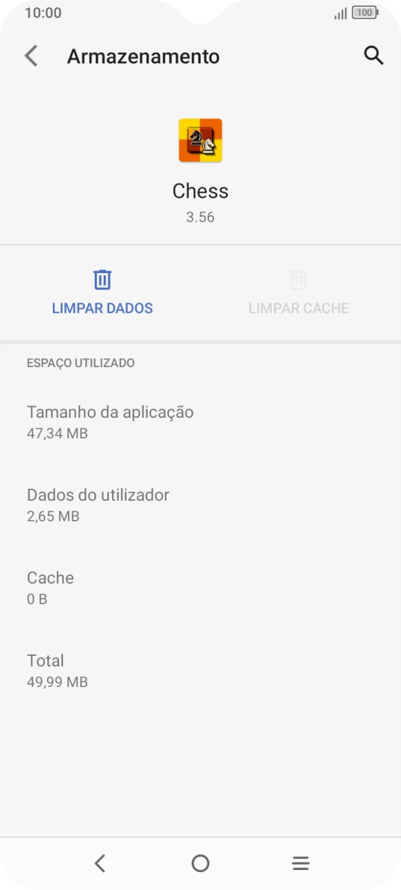 Prima a tecla de início para terminar e voltar ao ecrã inicial.