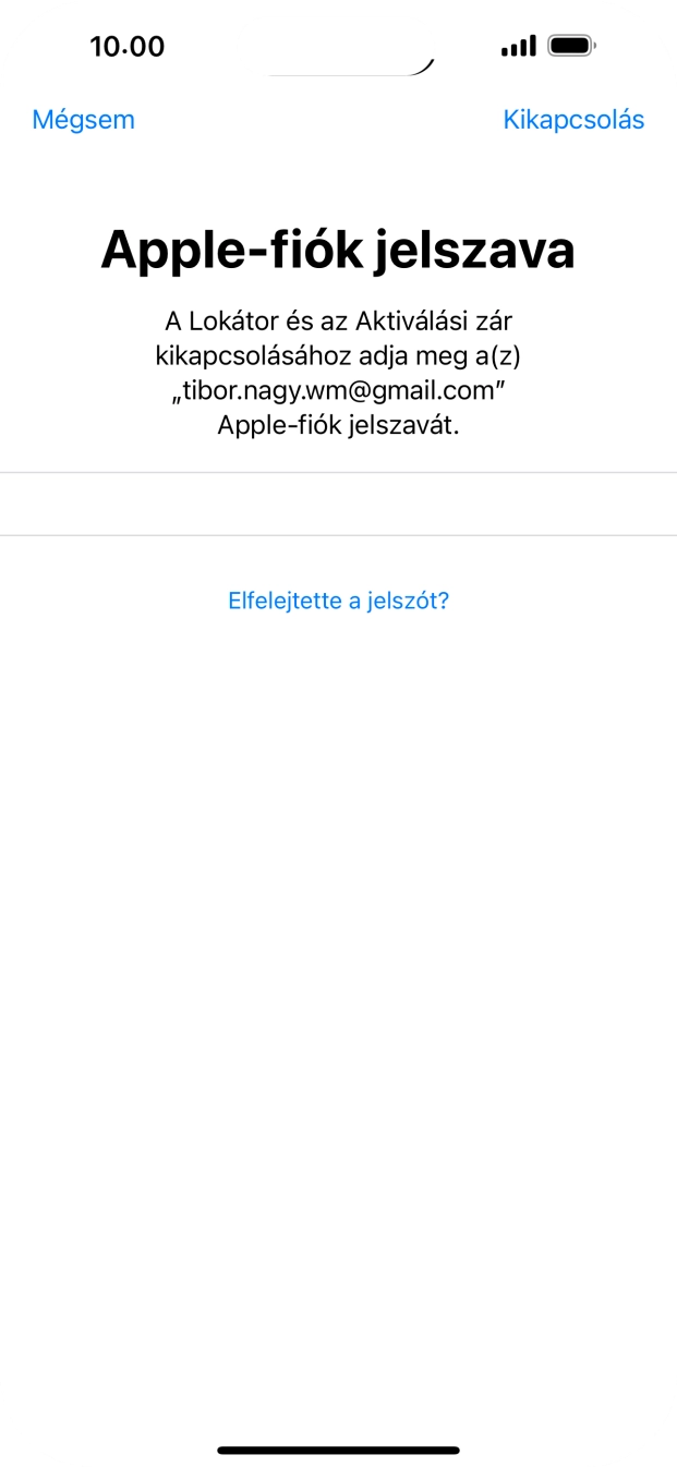 Írd be az Apple ID-dhoz tartózó jelszót, és válaszd a Kikapcsolás lehetőséget. Várj egy kicsit, amíg a telefon visszaállítja a gyári beállításokat. A telefon konfigurálásához és ahhoz, hogy üzemkész állapotba hozd, kövesd a képernyőn megjelenő utasításokat.