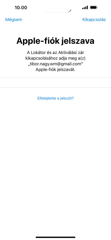 Írd be az Apple ID-dhoz tartózó jelszót, és válaszd a Kikapcsolás lehetőséget. Várj egy kicsit, amíg a telefon visszaállítja a gyári beállításokat. A telefon konfigurálásához és ahhoz, hogy üzemkész állapotba hozd, kövesd a képernyőn megjelenő utasításokat.