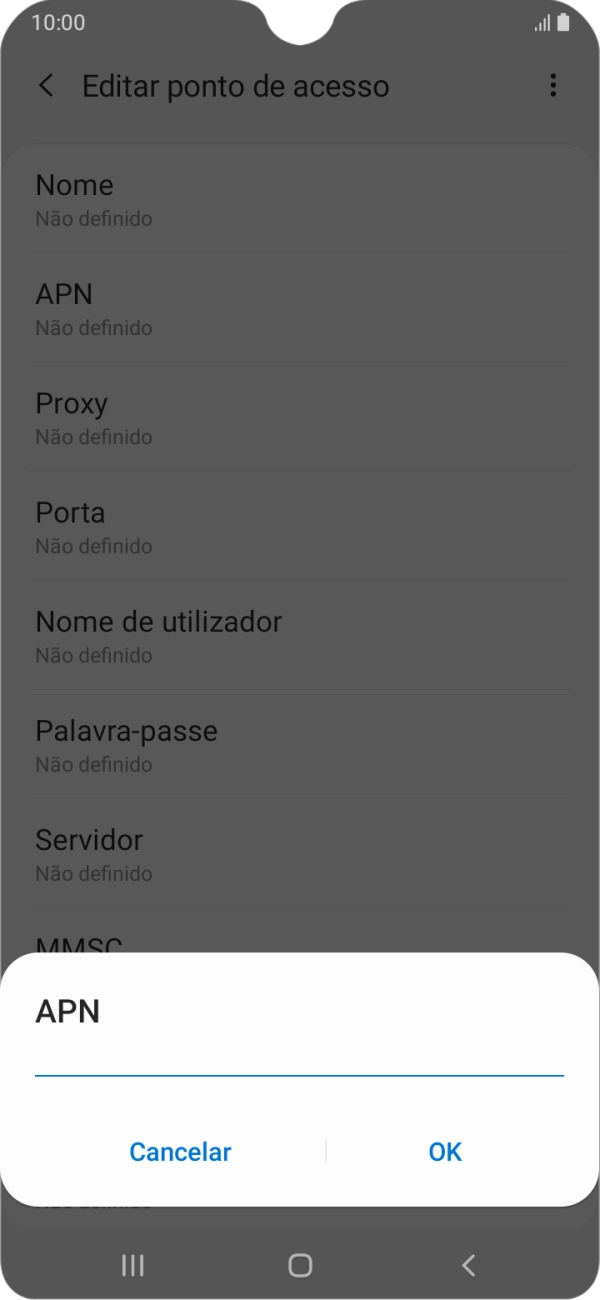Introduza net2.vodafone.pt e prima OK.