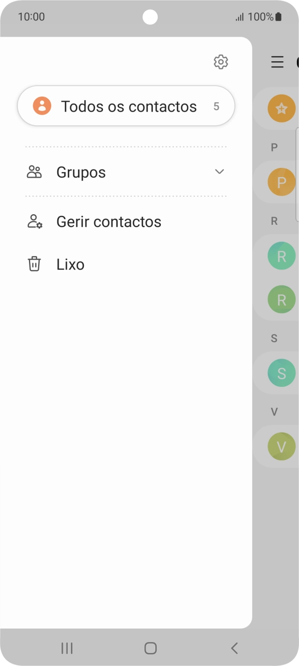 Prima Gerir contactos.