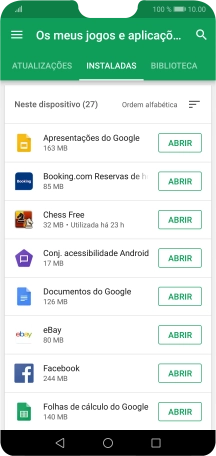 Prima a app pretendida.