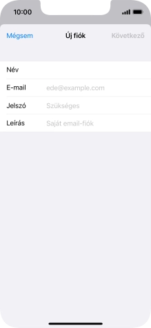 Kattints az E-mail mezőre, és írd be az e-mail címedet.