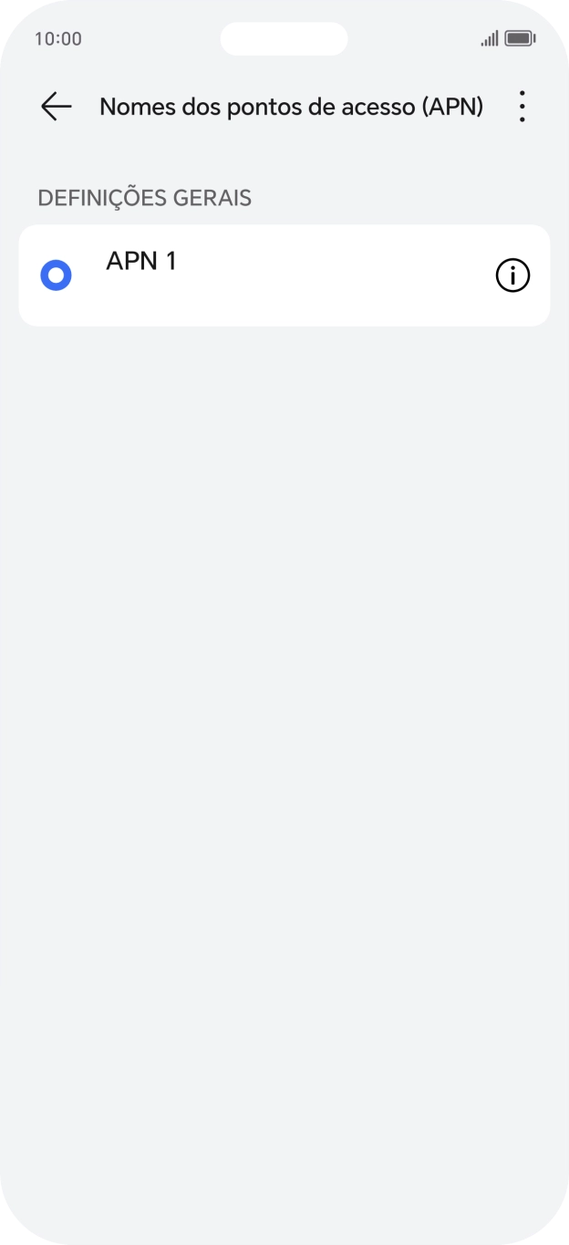 Prima o ícone de menu.