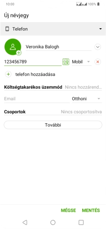 Válaszd a MENTÉS lehetőséget.