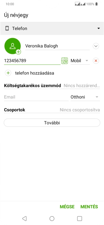 Válaszd a MENTÉS lehetőséget.
