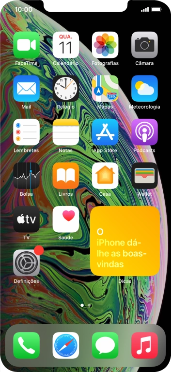 Se utilizar uma pilha de widgets: Deslize o dedo para cima ou para baixo na pilha para escolher o widget pretendido.