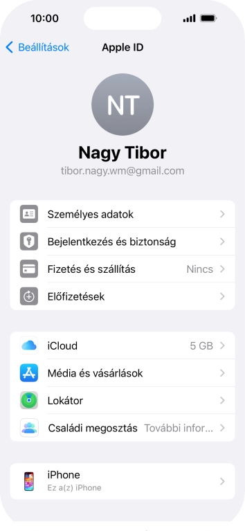 Húzd az ujjad felfelé a kijelző aljáról, hogy visszatérj a kezdőképernyőhöz.