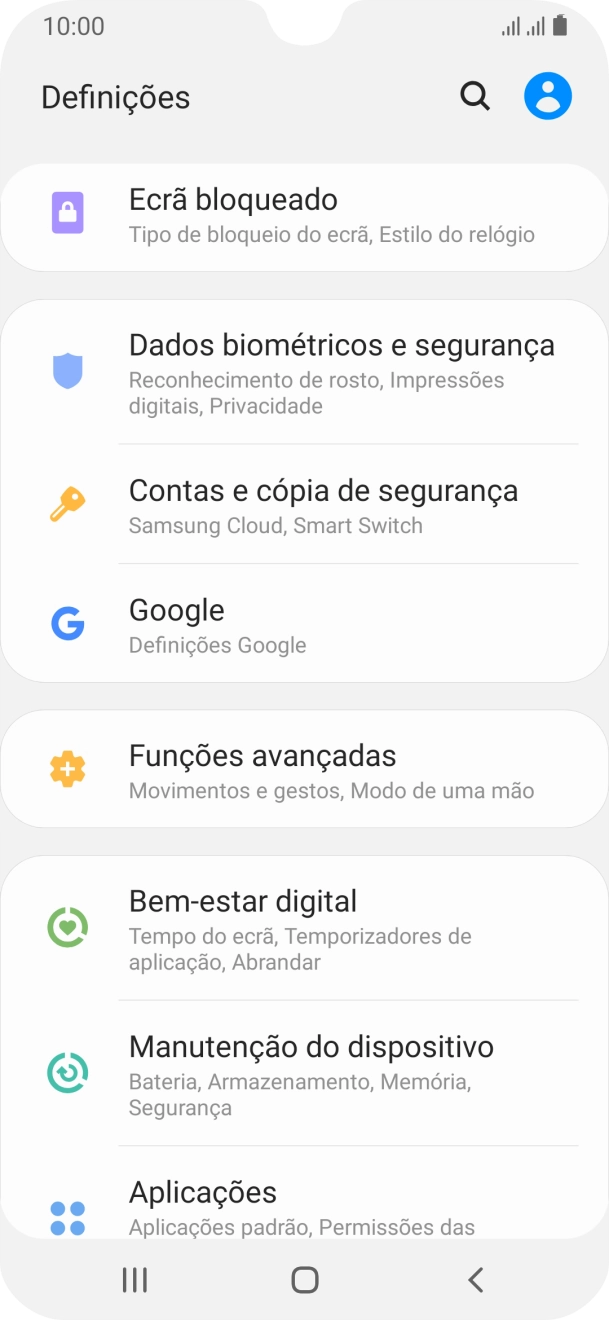Prima Contas e cópia de segurança.