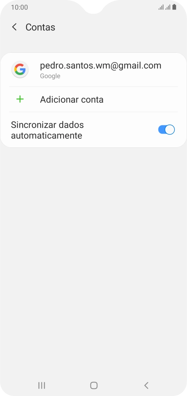 Prima Adicionar conta.