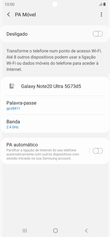 Prima o ícone de menu.