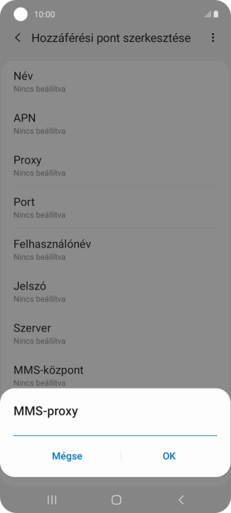 Írd be azt, hogy 80.244.097.002, és válaszd az OK lehetőséget.