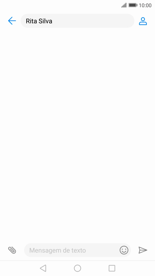 Prima o campo de escrita e escreva o texto da sua mensagem curta.