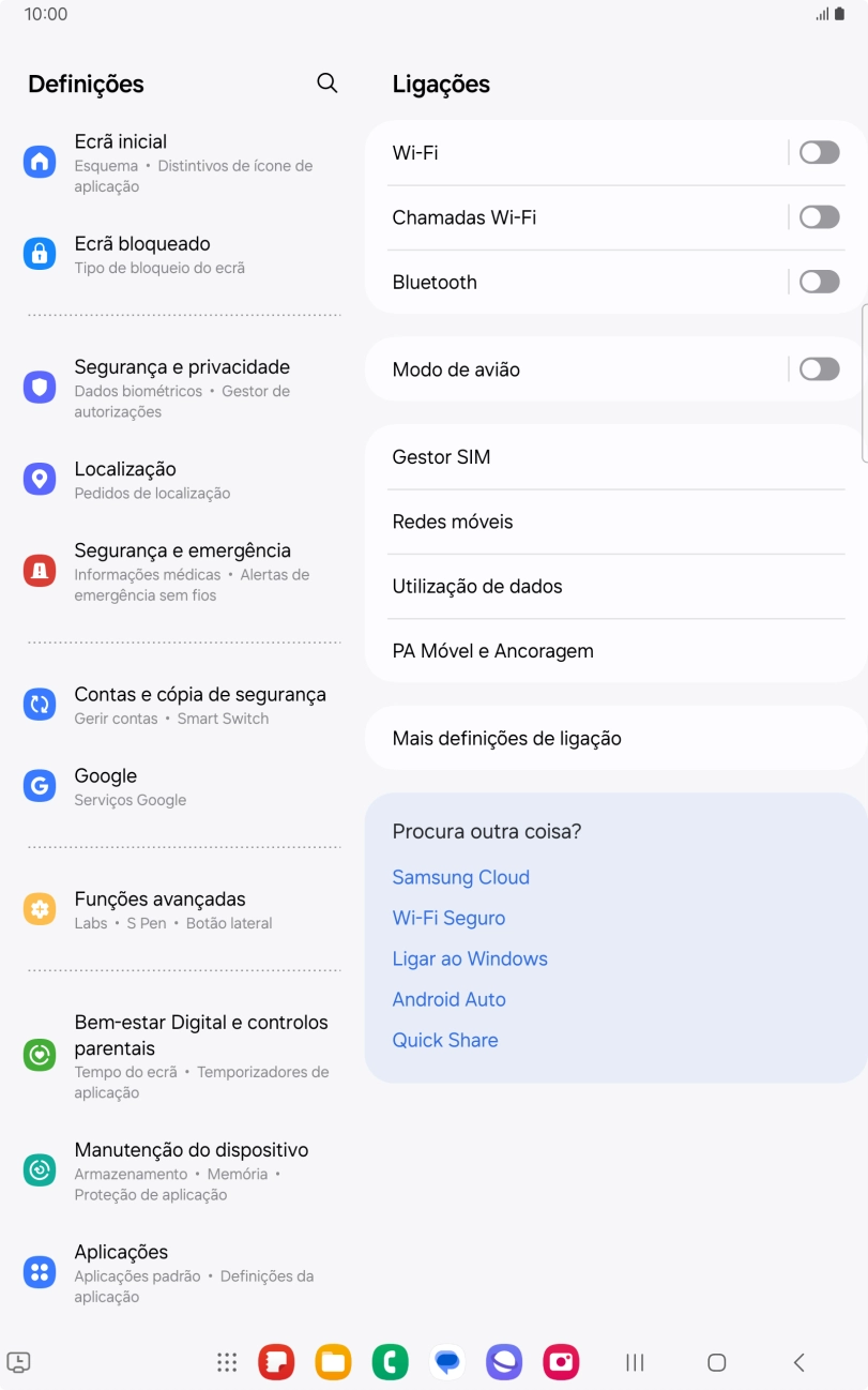 Prima Contas e cópia de segurança.