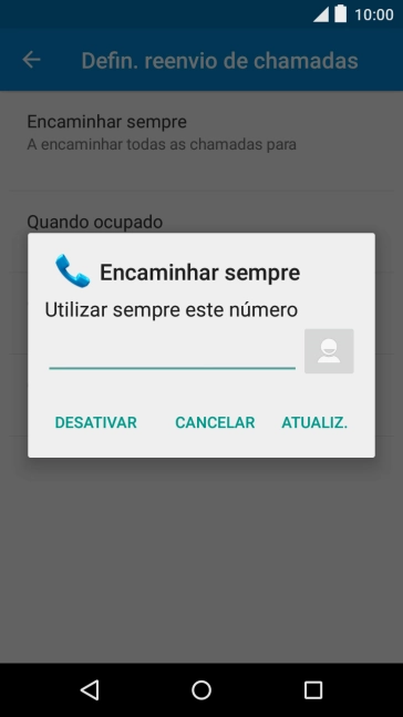 Prima DESATIVAR.
