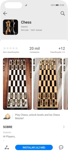 Prima INSTALAR e siga as indicações no ecrã para instalar a app.
