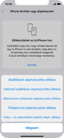 Válaszd a Beállítások alaphelyzetbe állítása lehetőséget.