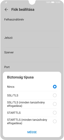 Válaszd a Nincs lehetőséget.
