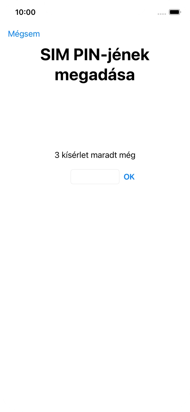 Amennyiben a SIM-kártyád zárolva van, írd be a PIN-kódodat, és válaszd az OK lehetőséget.
