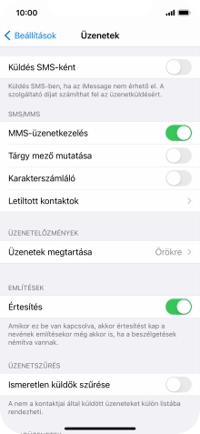 Húzd az ujjad felfelé a kijelző aljáról, hogy visszatérj a kezdőképernyőhöz.