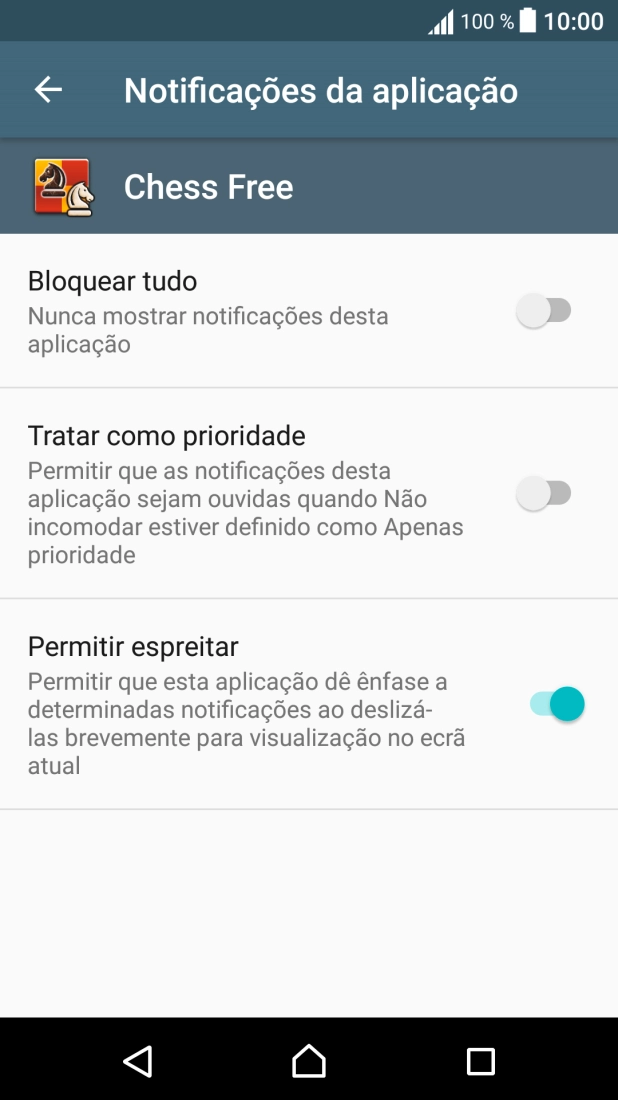 Prima Bloquear tudo para ativar ou desativar a função.