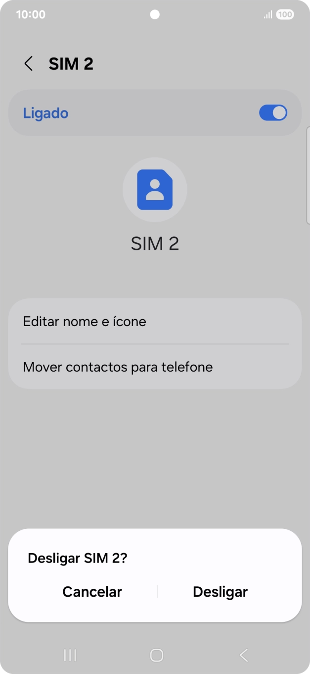 Se desativar a utilização do plano, deve premir Desligar.