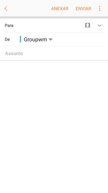 Prima a caixa de pesquisa e introduza as primeiras letras do nome do destinatário.