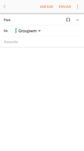Prima a caixa de pesquisa e introduza as primeiras letras do nome do destinatário.