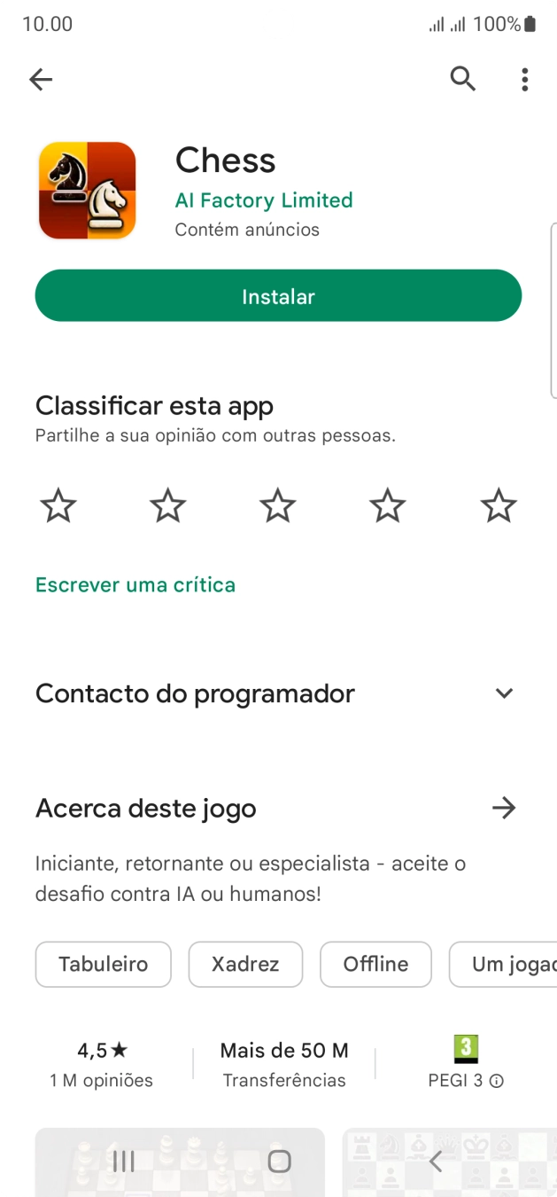 Prima a tecla de início para terminar e voltar ao ecrã inicial.