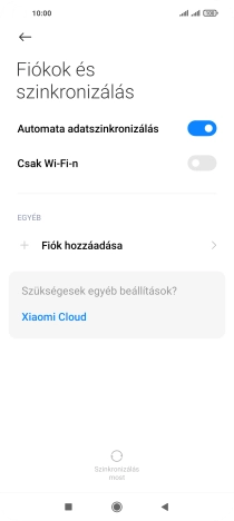 Válaszd a Fiók hozzáadása lehetőséget.