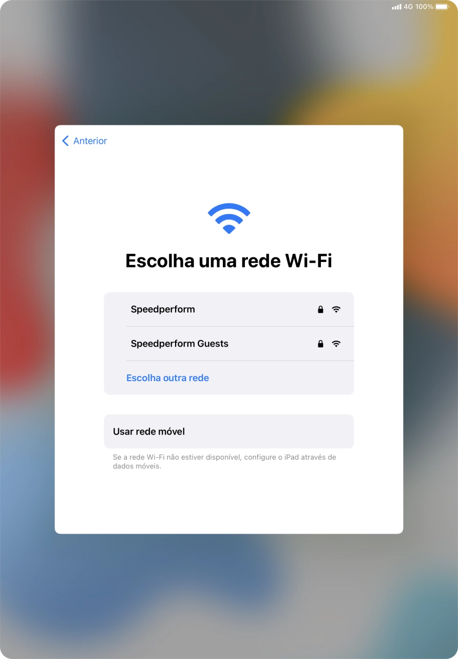 Prima a rede Wi-Fi pretendida.