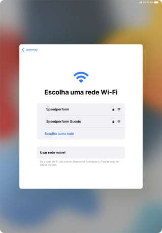 Prima a rede Wi-Fi pretendida.