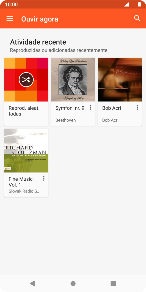 Deslize o dedo sobre o ecrã da esquerda para a direita.