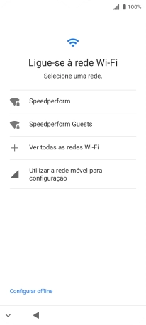 Prima a rede Wi-Fi pretendida.