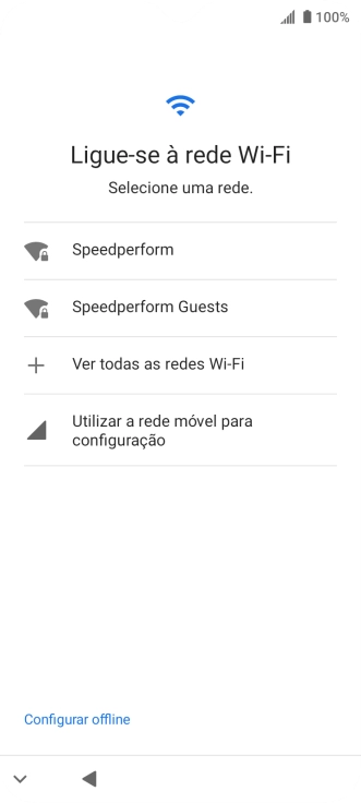 Prima a rede Wi-Fi pretendida.