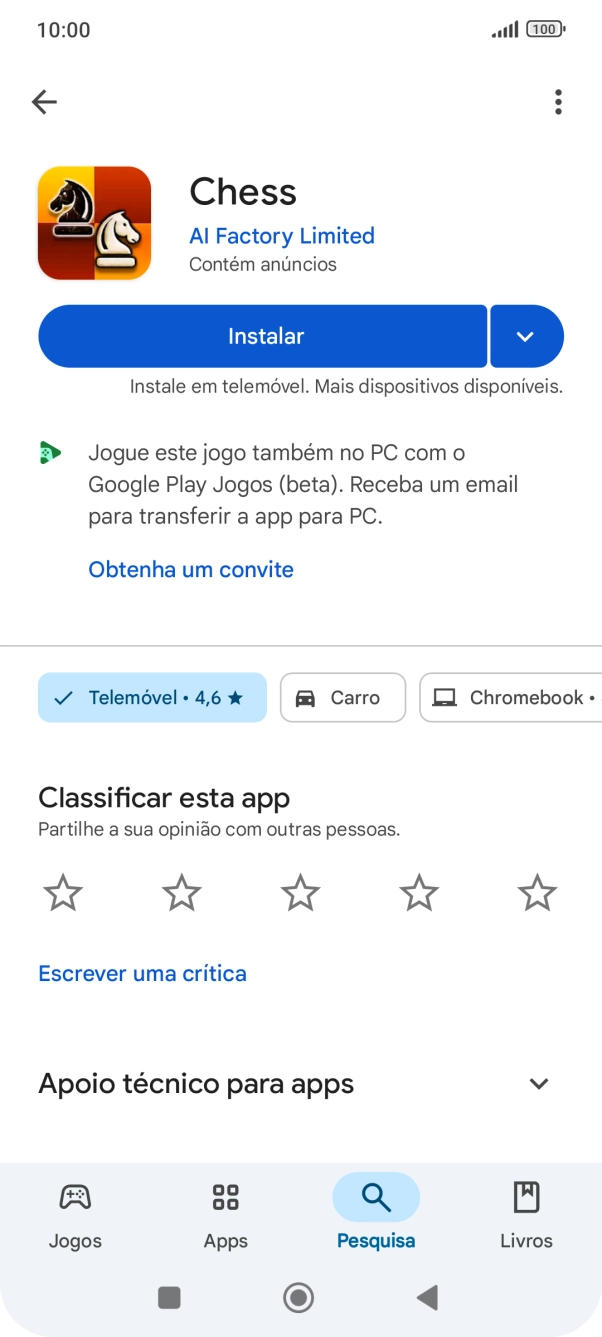 Prima a tecla de início para terminar e voltar ao ecrã inicial.