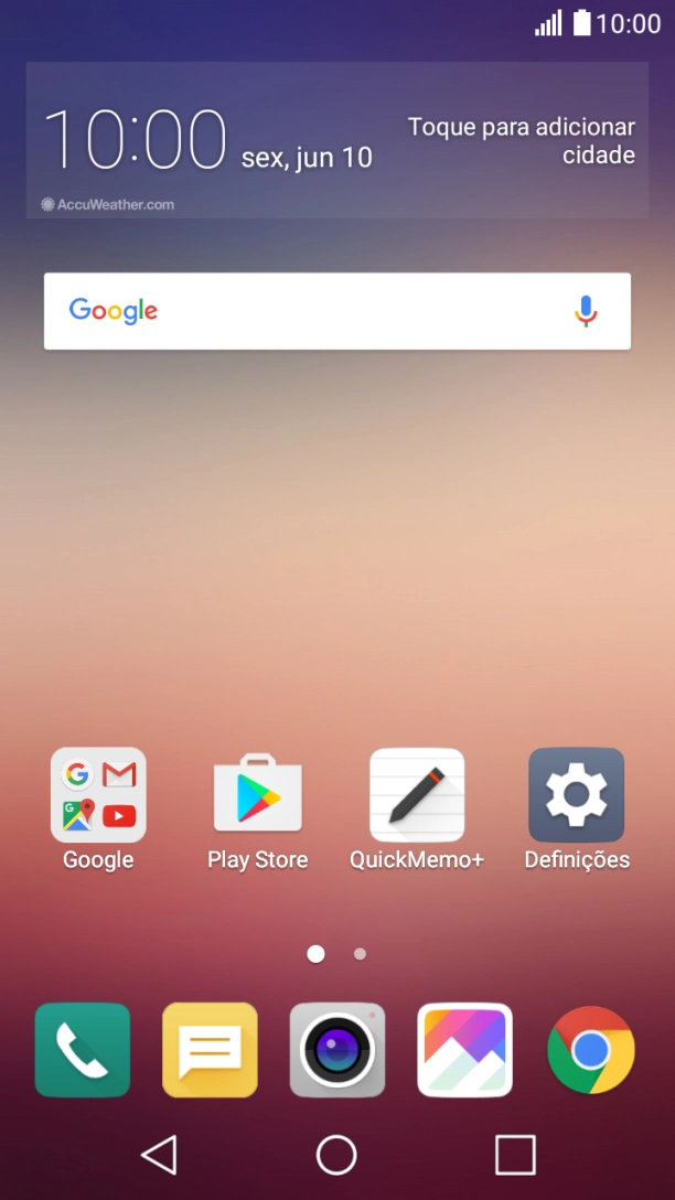 Prima o ícone de telefone.