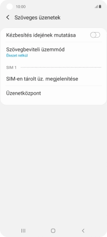 Válaszd az Üzenetközpont lehetőséget.