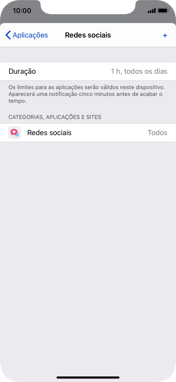 Prima o ícone para adicionar.