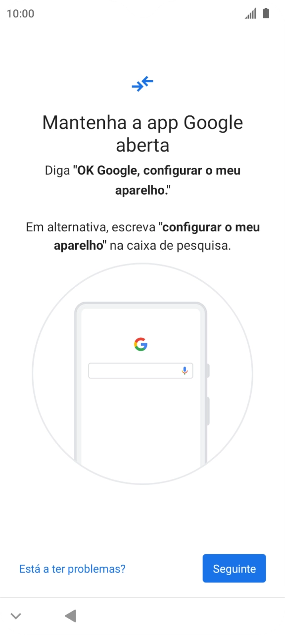 Siga as indicações no ecrã para transferir conteúdo de outro telefone.