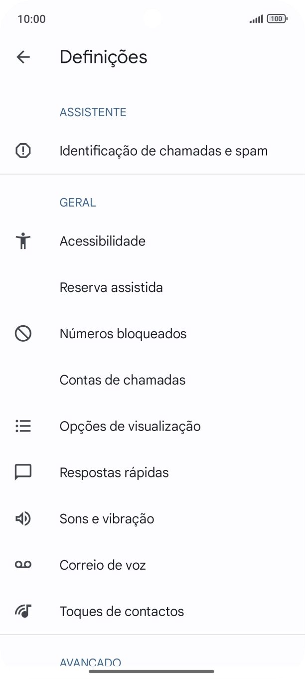 Prima Contas de chamadas.