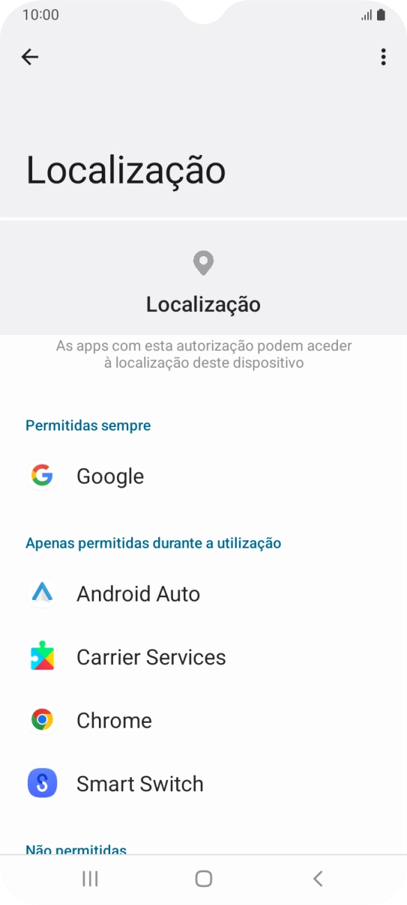 Prima a app pretendida.