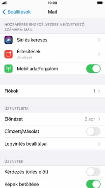 Válaszd a Fiókok lehetőséget.